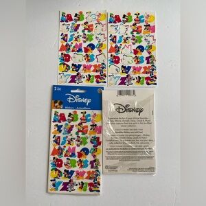 Sandylion vintage Disney alpha stickers Mickey Minnie Donald Daisy Duck Goofy